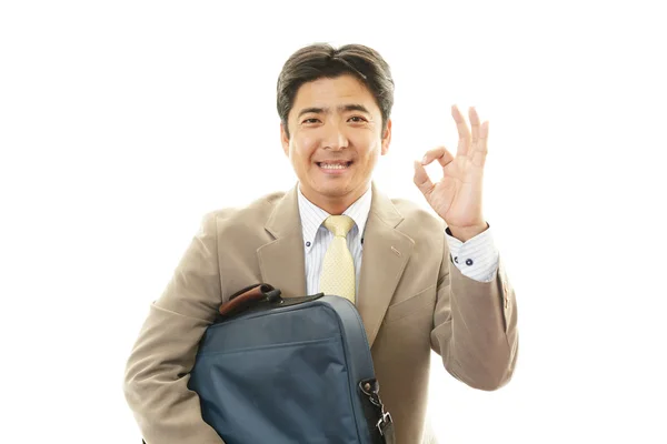 Usmívající se asijské podnikatel — Stock fotografie