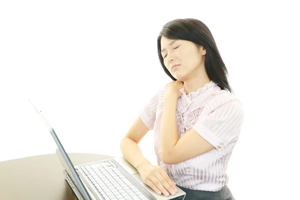 Tired business woman. — Stock Photo, Image