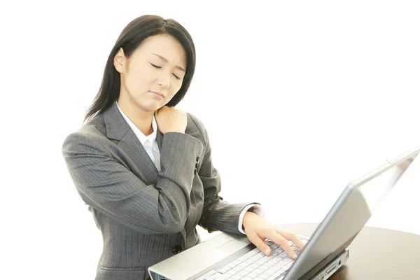 Stressed business woman — Stock Photo, Image