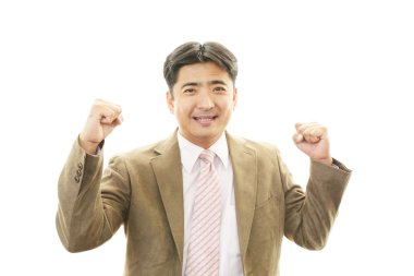 Asya işadamı gülümseyen