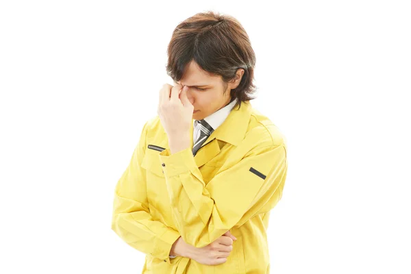 Portrait of tired worker — Stock Photo, Image