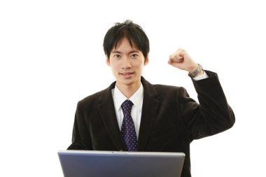 Asya işadamı gülümseyen