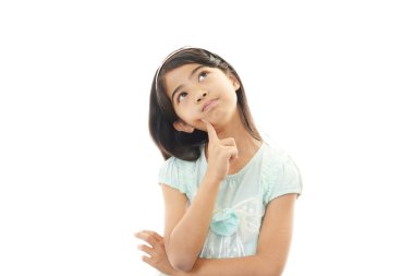 Asyalı kız düşünme