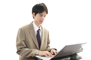 Asya işadamı gülümseyen