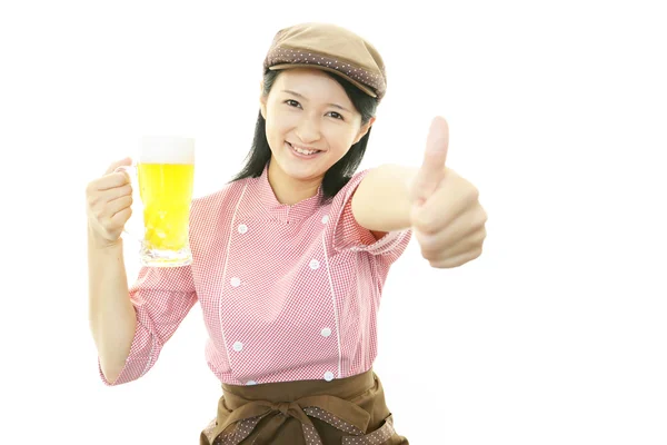 Smiling waitress — Stock Photo, Image