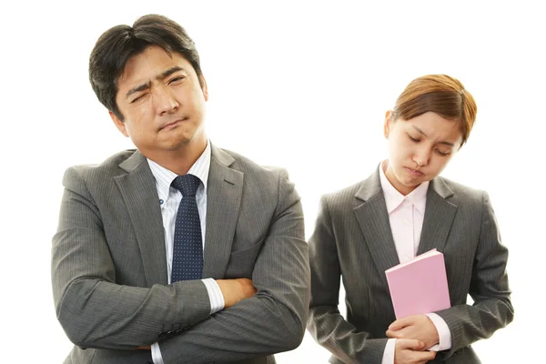 Homme d'affaires et femme d'affaires stressés — Photo