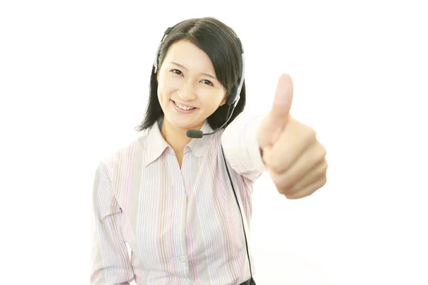 Vrouw genieten van succes — Stockfoto