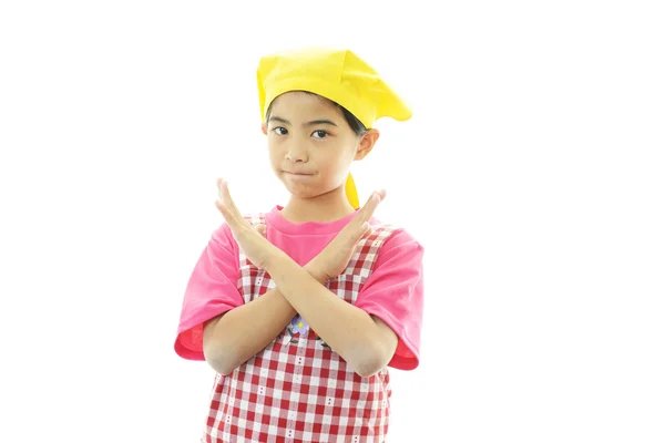 Kleine asiatische Mädchen unbehaglich aussehen — Stockfoto
