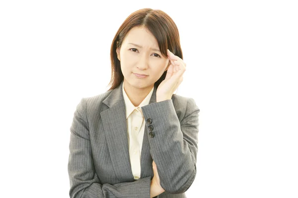 Stressed business woman — Stock Photo, Image