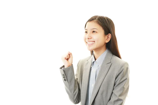 Mujer de negocios disfrutando del éxito — Foto de Stock