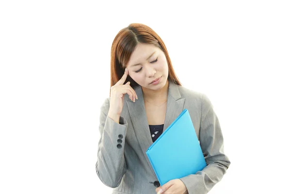 Stressed business woman — Stock Photo, Image