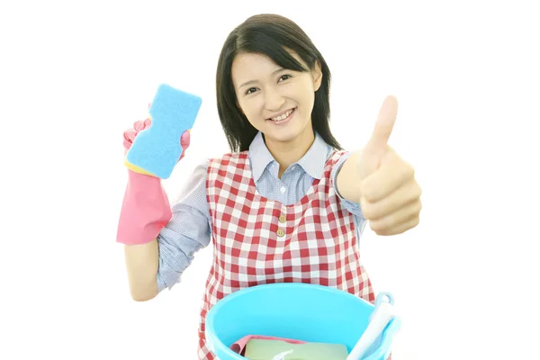 Sorrindo dona de casa — Fotografia de Stock