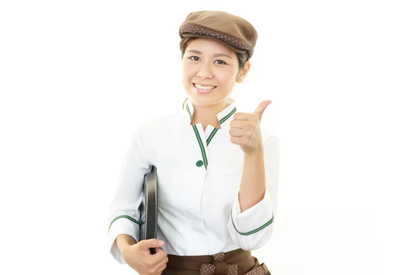 Smiling waitress — Stock Photo, Image