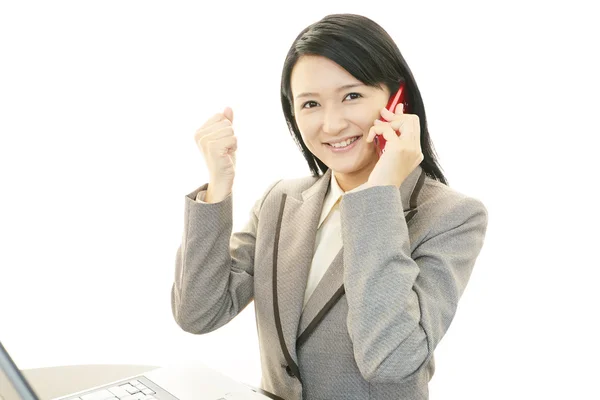 Mulher de negócios feliz — Fotografia de Stock