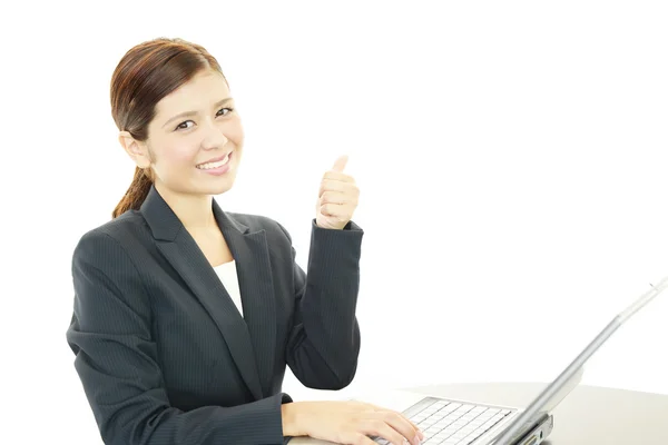 Mujer de negocios feliz — Foto de Stock