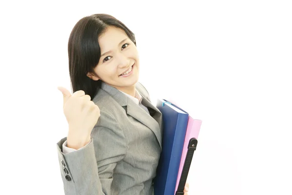 Mujer de negocios feliz — Foto de Stock