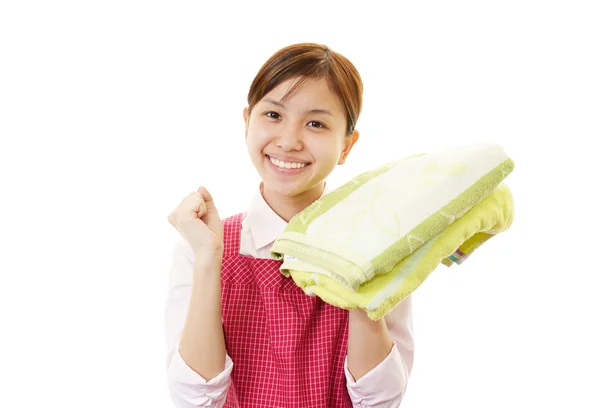 Sorrindo dona de casa — Fotografia de Stock