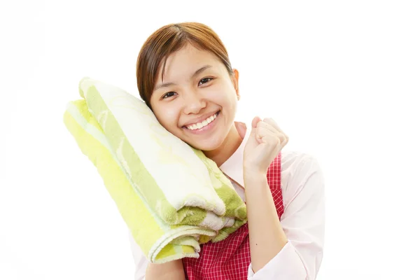 Smiling housewife — Stock Photo, Image