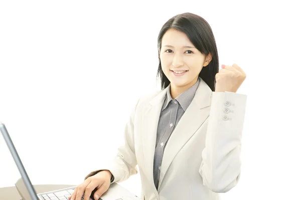 Mujer de negocios feliz — Foto de Stock