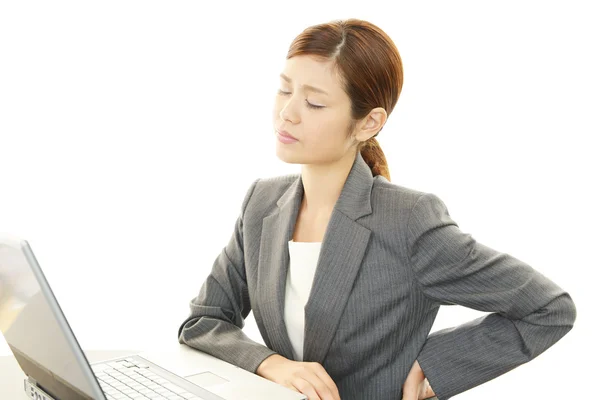 Tired and stressed young Asian woman — Stock Photo, Image