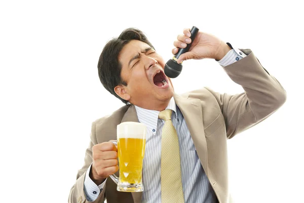 Portrait of a drunk man — Stock Photo, Image