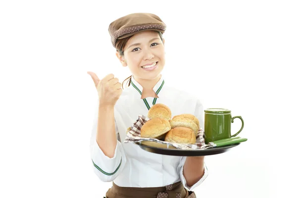 Smiling waitress — Stock Photo, Image