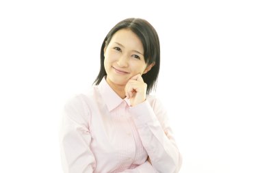 Genç bir iş kadınının portresi