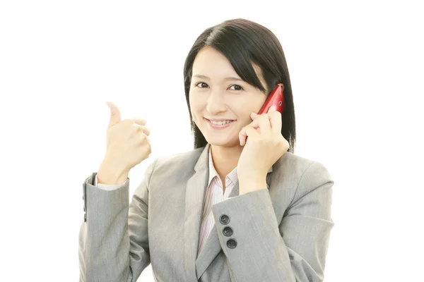 Woman with a smartphone — Stock Photo, Image