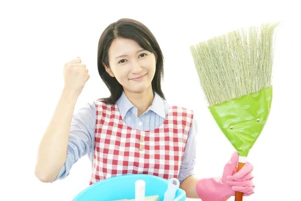 Sorrindo dona de casa — Fotografia de Stock