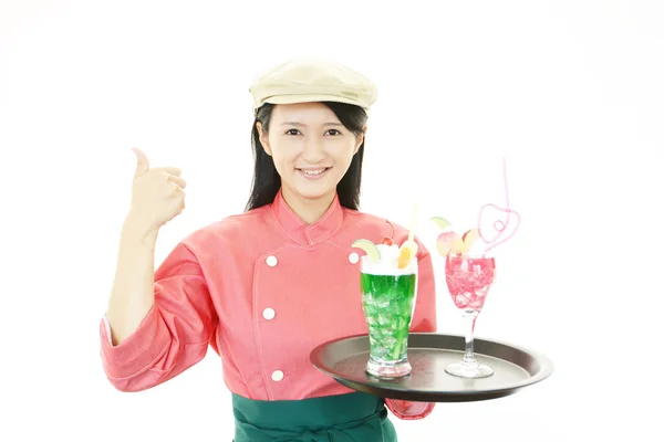 Smiling waitress — Stock Photo, Image