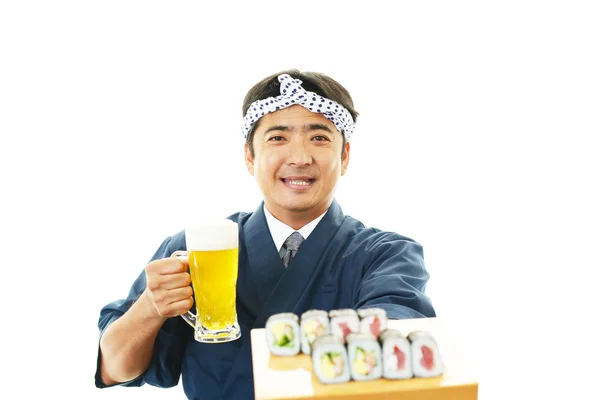 Portrét japonský kuchař — Stock fotografie