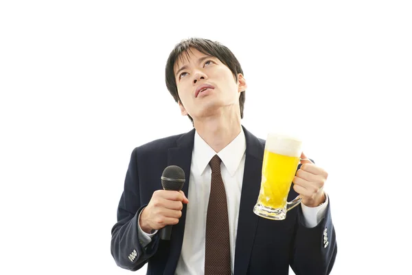 Portrait of a drunken man — Stock Photo, Image