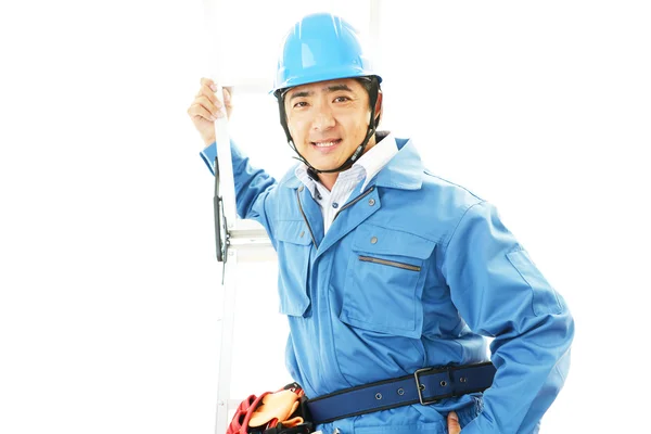 Smiling construction worker — Stock Photo, Image