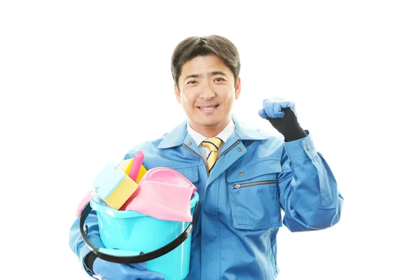 Janitorial schoonmaak service — Stockfoto