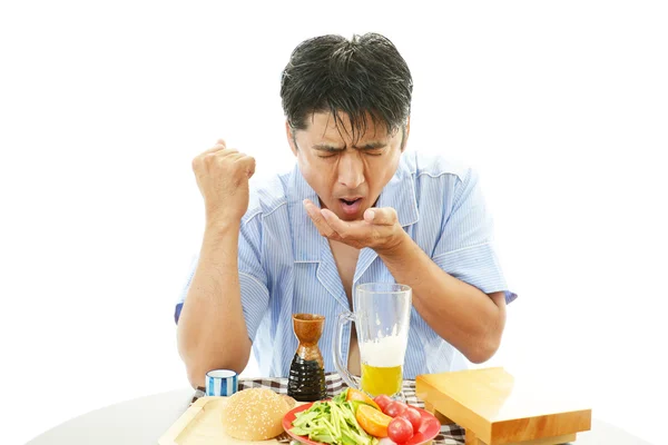 Drunk Aian man — Stock Photo, Image