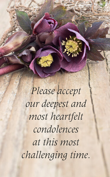 Carte de condoléances — Photo