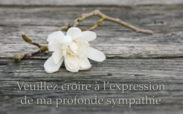 French mourning card — Stock Photo, Image