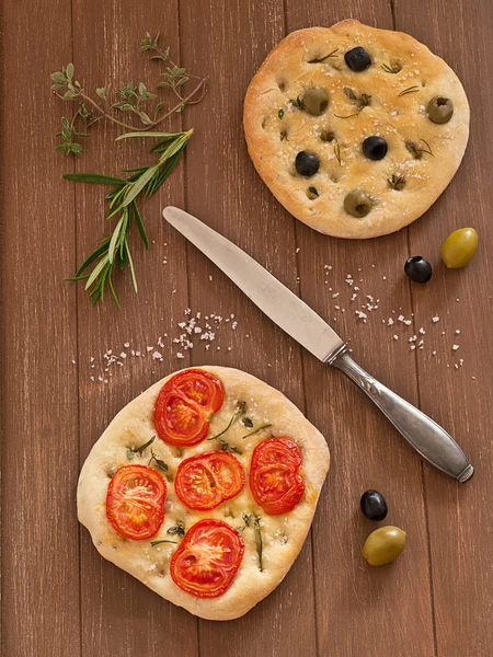 Focaccia Brood — Stockfoto