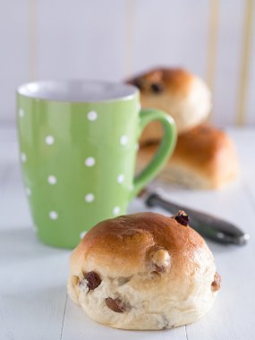 kahve bardakları arka plan ile buns