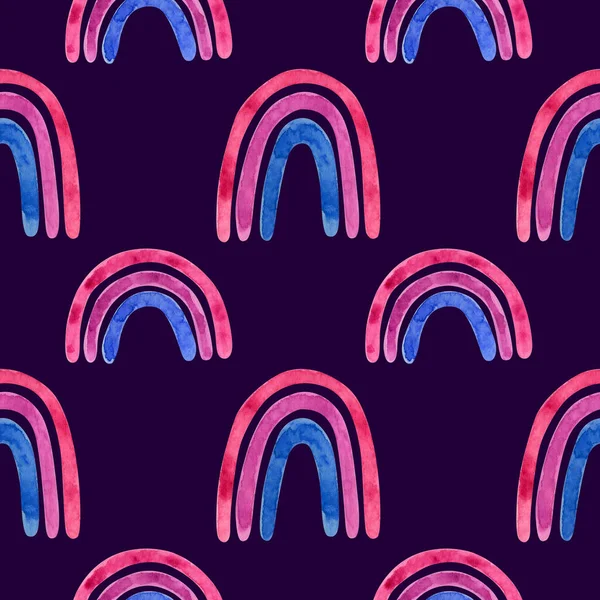 Orgulho Bissexual Sem Costura Padrão Arte Lgbt Clipart Arco Íris — Fotografia de Stock