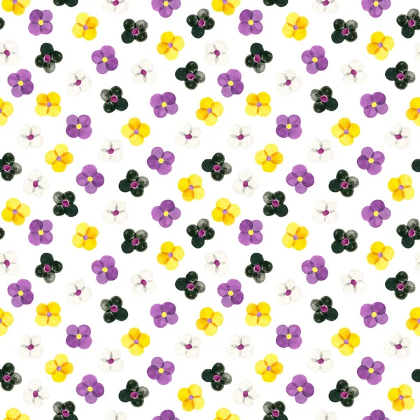 Nonbinary Pride Seamless Pattern Flowers Lgbt Pýcha Měsíc Tapety Non — Stock fotografie