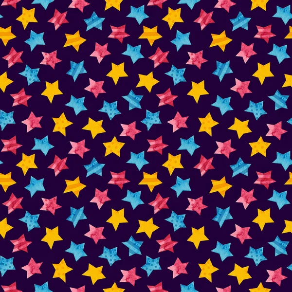 Panexual Pride Seamless Pattern Stars Lgbtqia Watercolor Clipart Pan Rainbow — Stock Photo, Image