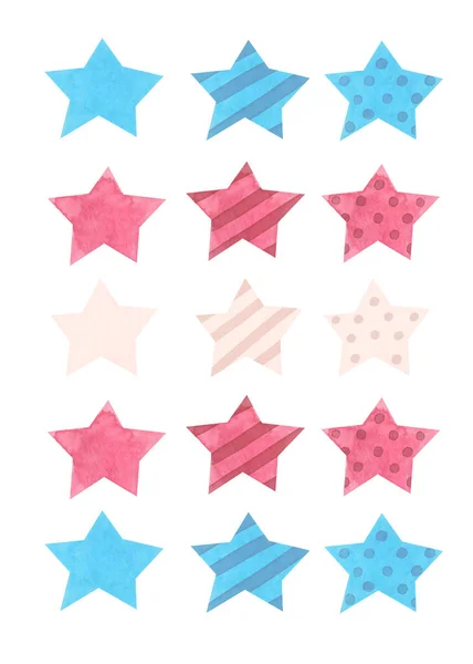 Trans Büszkeség Akvarell Előfizetői Lmbtq Művészet Szivárvány Zászló Csillagokkal — Stock Fotó