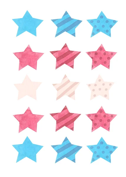 Trans Pride Watercolor Clipart Lgbtq Art Rainbow Flag Stars — Stock Photo, Image