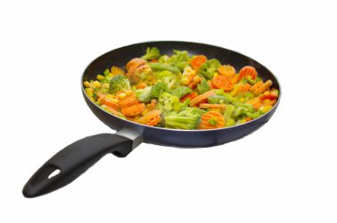 sebze ile kızartma-pan