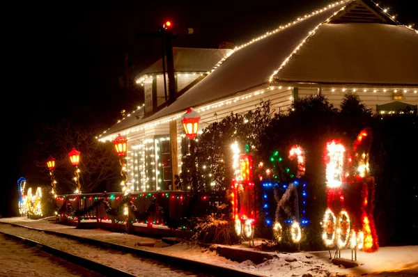 Christmas station — Stock Photo, Image