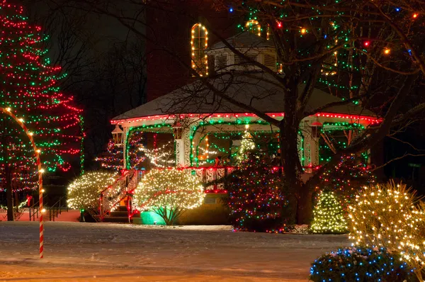 Christmas gazebo — Stock Photo, Image