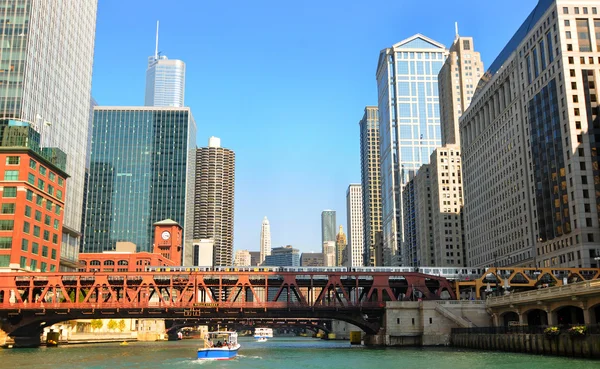 Chicago van de rivier — Stockfoto