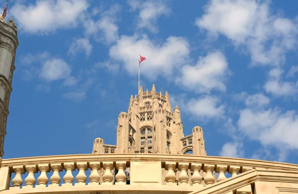 Tribune tower from below