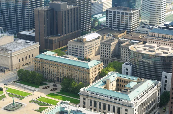 Downtown Cleveland aerial — Stock Photo, Image